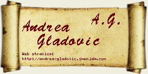Andrea Gladović vizit kartica